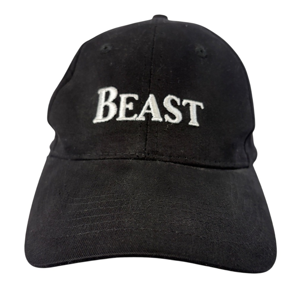 Vintage Disney Beauty and the Beast Broadway Musical Hat Black Beast Embroidered